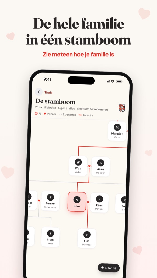 De hele familie in één stamboom: zie meteen hoe je familie is
