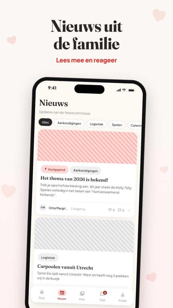 Nieuws uit de familie: lees mee en reageer